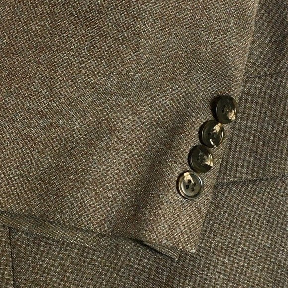 VINTAGE Brown Two Button Sports Coat Mens 46R Westchester Classics Blazer Jacket - Picture 5 of 8